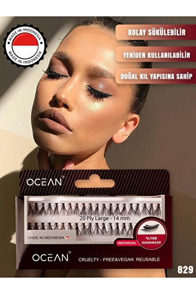 Ocean Doğal Takma Kirpik, Doğal Kıl Yapısı, Tekli Kirpik, Tekrar Uygulanabilir