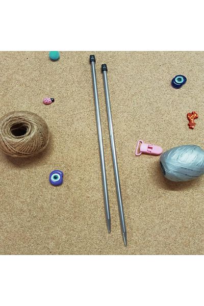 Tunç Çadır Silver Needle, Number 9, 35 Cm Knitting Needle