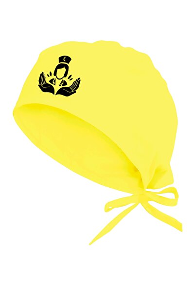 Tasarım Trend Șapcă chirurgicală cu imprimare specială pentru asistente / șapcă de spital galbenă