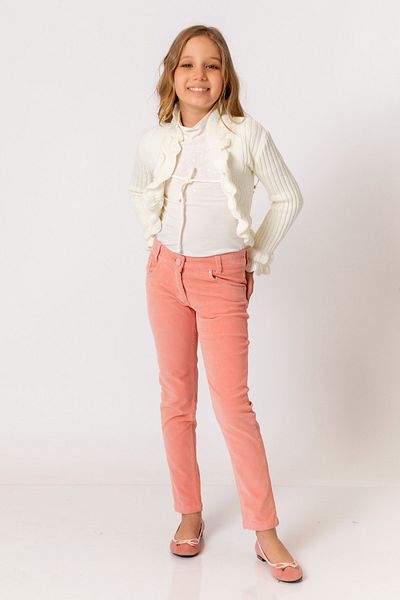 incity Girl's Skinny Pink Velvet Trousers