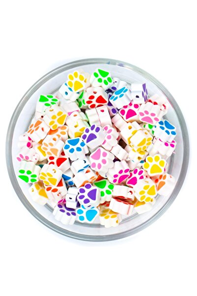 yfhobi 10 Adet - Polimer Fimo Boncuk, Karışık Renkli Pati Figürlü Polimer Kil...