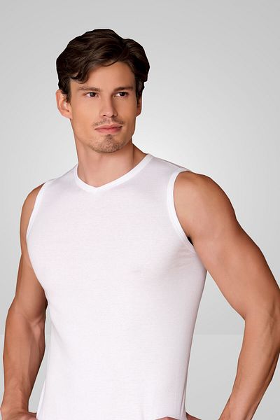Berrak 1028 Ribana Men's V'neck Sleeveless Bady 3-Piece