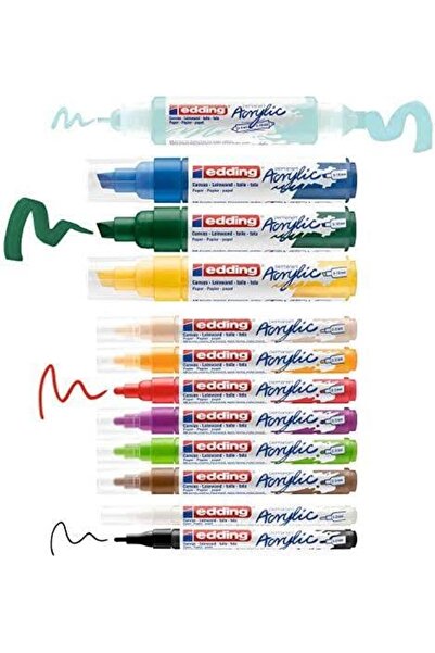 Edding Akrilik Marker Seti 4 Farklı Uç 12’li Set