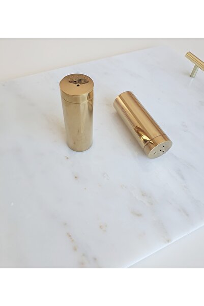 LOVYCO Gold Shiny Gold Salt Shakers Set of 2 100% Titanium Plated