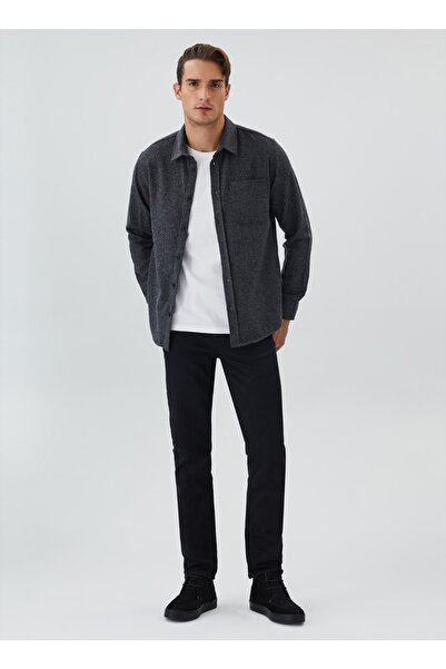 Lee Cooper Plain Anthracite Men's Shirt 231 Lcm 241041 Harold Anthracite