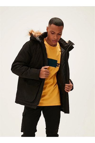 Bad Bear Black Men's Coat 22.02.13.004 Rock Rabbit Jacket