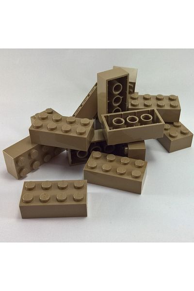 LEGO Original Accessory Moc Custom Creator Brick 2 X 4 Bricks Dark Tan Dark Tan 4 Pieces Will Be Sent