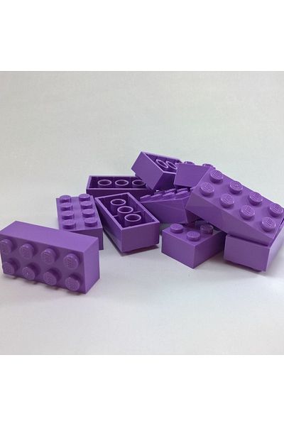 LEGO Original Accessory Moc Custom Creator Brick 2 X 4 Brick Lilac 4 Pieces Will Be Sent