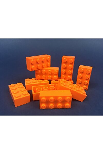 LEGO الملحق الأصلي Moc Custom Creator Brick 2 X 4 Brick Orange 4 قطع سيتم إرس...