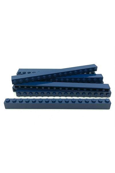 LEGO Original Accessory Moc Custom Creator Brick 1 X 16 Brick Navy Blue 4 Pieces Will Be Sent