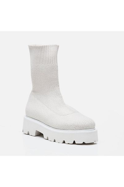 Hotiç Beige Women's Flat Boots