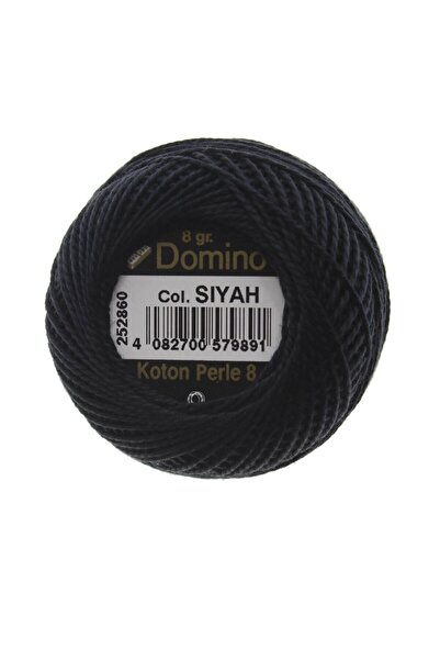 domino Koton Perle 8gr Nakış Ipliği No:8 - Siyah