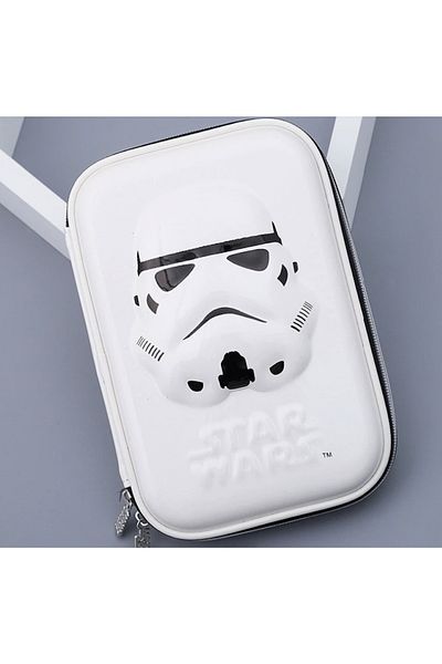 Petityu Star Wars White Μεγάλη Σκληρή και ελαφριά μολυβοθήκη