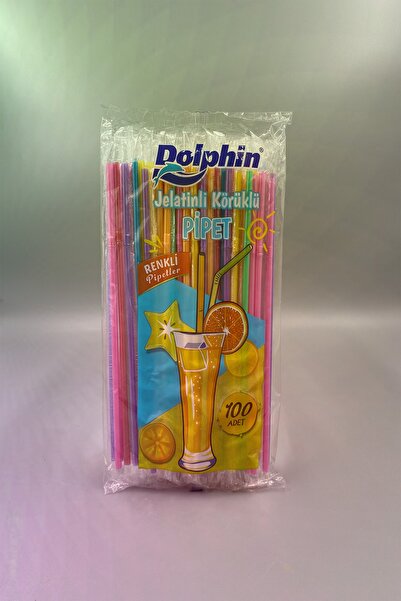 Dolphin Jelatinli Körüklü Pipet 100'lü 2 Paket