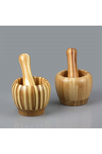 Biyomak® Luxury Bamboo Mortar Not Oversized Wood