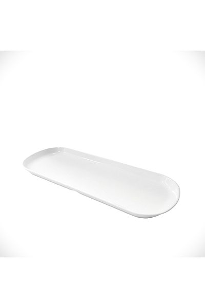 Matar Endüstriyel Mutfak Ekipmanları Thermo Melamine White 46x17cm Presentation Plate 1 Piece