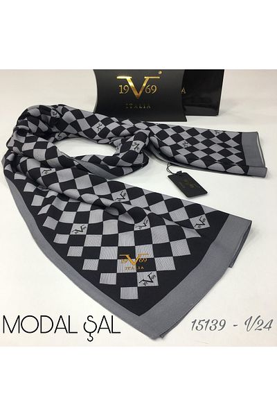 19V69 ITALIA Geometric Pattern Modal Series with Shawl Hanger and Gift Set 75x190 Cm