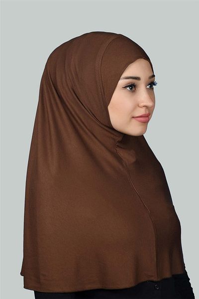 Altobeh Έτοιμο τουρμπάνι πρακτικό κασκόλ Hijab Hijab - Πανί προσευχής (XL) - Σοκολάτα