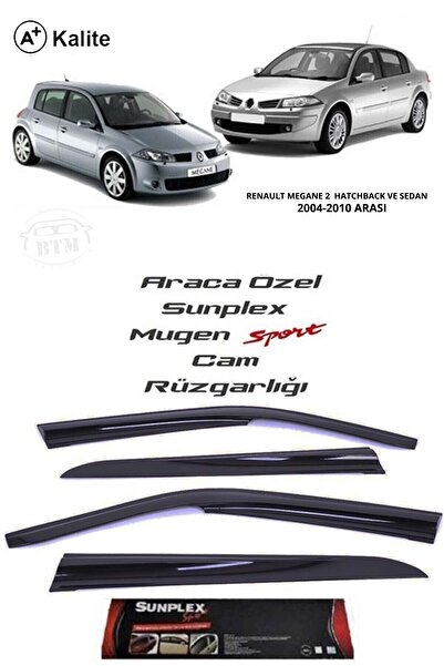 SUNPLEX Renault Megane 2 Hb-sedan Cam Rüzgarlığı Marka Mugen 4'lü