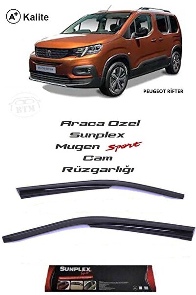 SUNPLEX Peugeot Rifter Cam Rüzgarlığı Marka Mugen 2'li