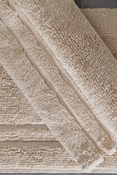 Yataş Felicia Beige Bath Mat Set