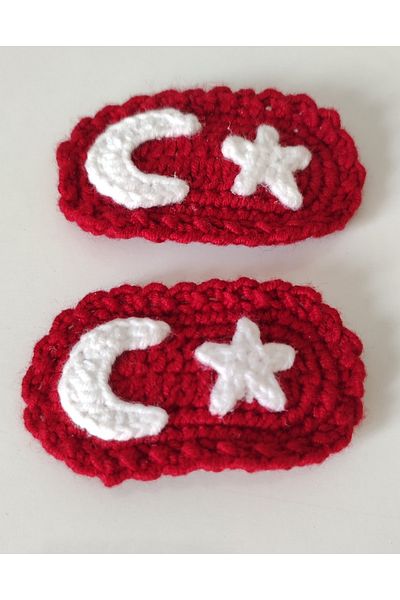 ebrunundünyası Amigurumi 29 October-23 April Flag Detailed 2-Piece Snap Buckle