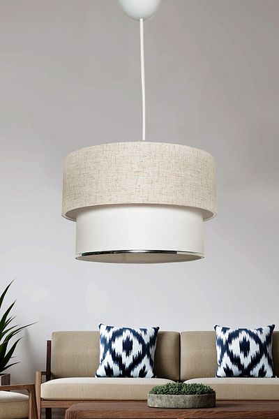 BBY HOME & DESIGN Gloria Single Pendant Lamp Chandelier Cream-white Mdrn-4s Sh227