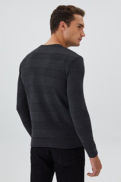 Lee Cooper Holden Men's O Neck Sweater Anthracite