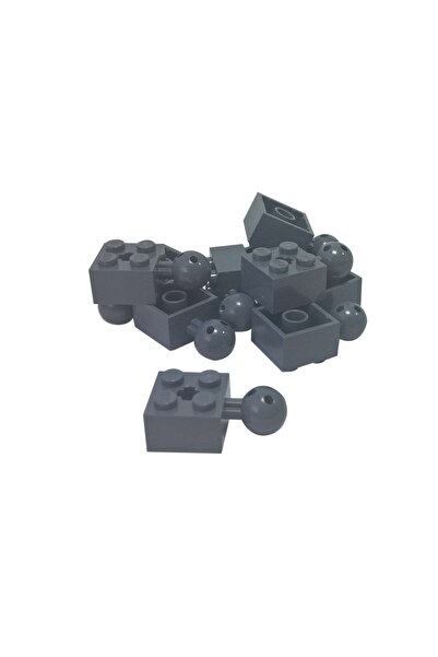 LEGO Orjinal Aksesuar Custom Technic Brick 2 X 2 Gri Ball Joint Top Eklem Tuğ...