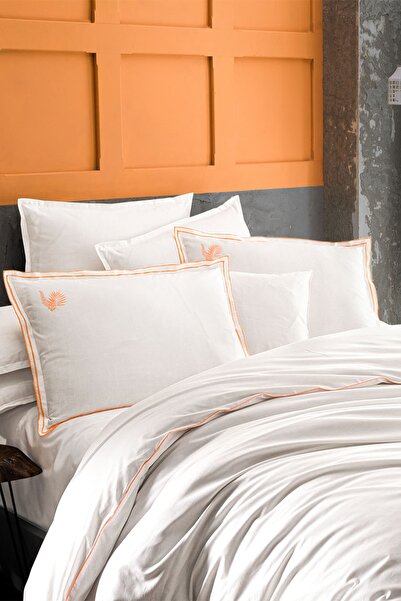 Sarev Supra Ekru King Size %100 Pamuk Poplin Nevresim Takımı