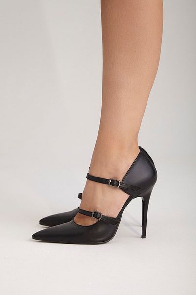 AYAKKABI PRENSİ Feronia Black Matte 10 cm Women's Stiletto, High Heels