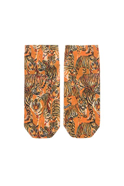 FARM ANİMALS Оранжеви чорапи с тигров мотив