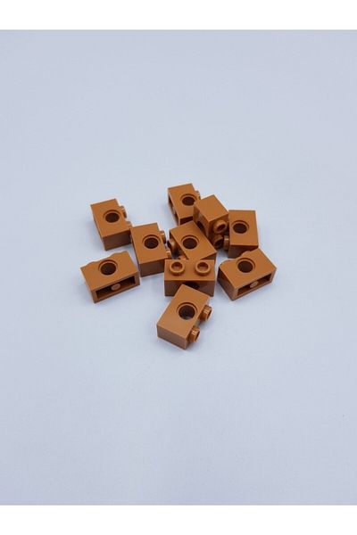 LEGO Original Accessory Moc Custom Technic Brick 1 X 2 Pin Hole Nougat Brick 4 Pieces to Ship