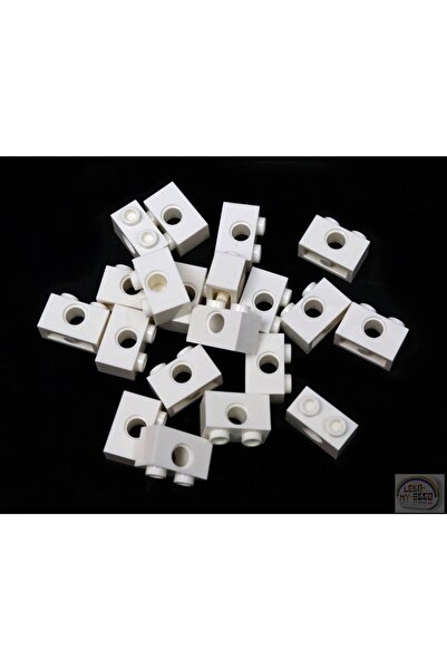 LEGO Aksesuar Moc Custom Technic Brick 1 X 2 Pin Delikli Beyaz Tuğla 6 Adet G...