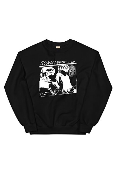 Drippy Sonic Youth Sweatshirt Siyah