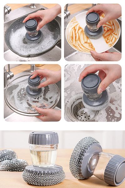 Technojet Magic Wire Wire with Detergent Tank, Stainless Inox Practical Cleaning Wire and 1 Spare Wire