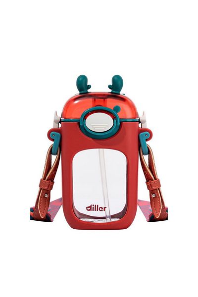 DILLER T4015 400 ml Flask with Straw Red