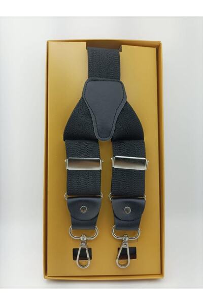 Elegans Giyim Aksesuar Kancalı Model Siyah Salopet Pantolon Askısı