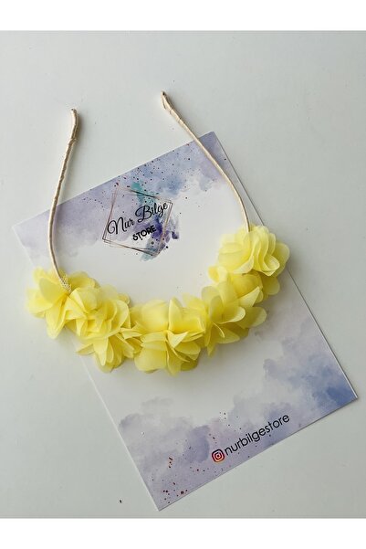 NURBİLGESTORE Sarı Colourful Kız Çocuk Taç Özel Günler 23 Nisan Bayram – Taç