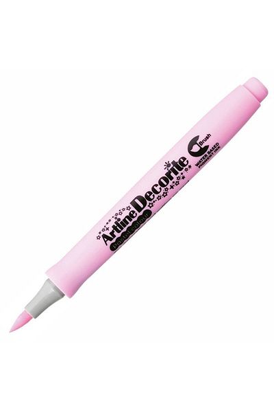 artline Pastel Pink Decorite Marker - Brush Tip Pen