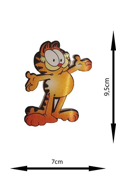 REMSATİC Ütü Ile Yapışan Arma - Patch - Garfield Modeli (7cm X 9,5cm)