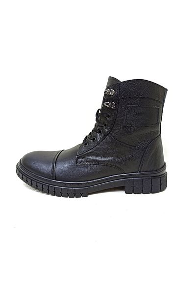 CHOPPER Black Leather Men's Boots