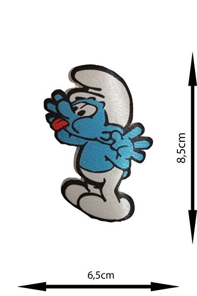 REMSATİC Ütü Ile Yapışan Arma - Patch - Şirinler - Şakacı Şirin Modeli (6,5cm...