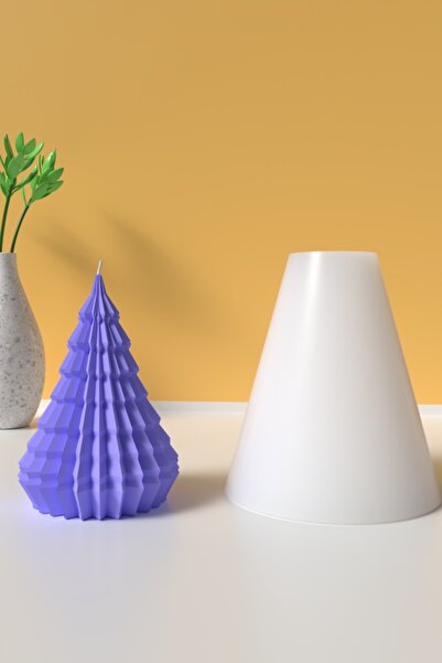 Cageartstudio Dekoratif Yılbaşı Ağacı Mum Silikon Kalıp - Mum Yapım Malzemele...