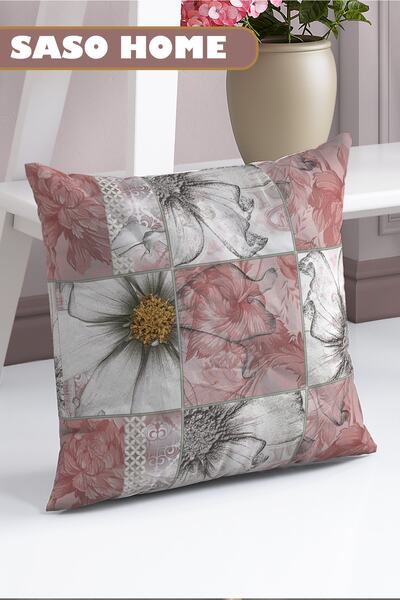 SasoHome Pink-yellow-black Mosaic Marble Patterned Decorative Gift Cushion - Pillow Case