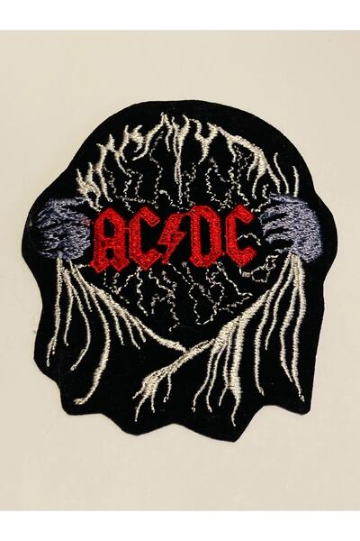 StüdyoÜmitTişört Acdc-Ac-Dc Peach Rigging and Jeans Patch Patches (8.5cm X 9....