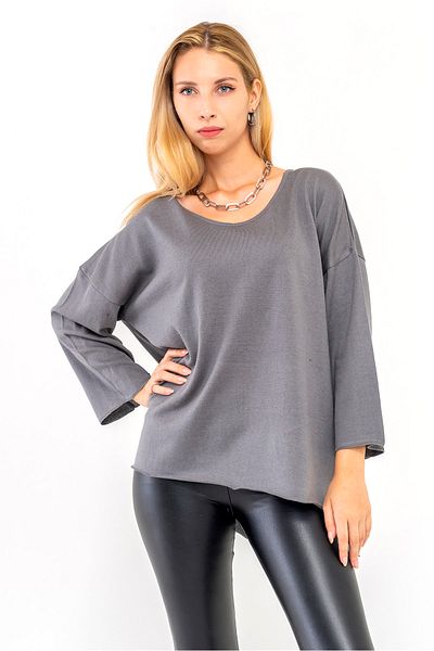 Bold & Young Tricotaj pentru damă, bumbac, acrilic, supradimensionat, mărime unică, bucată vopsită