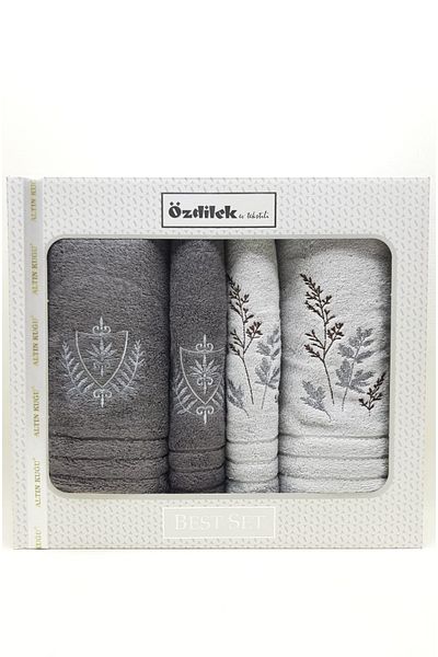 Özdilek Best Set - Bath Set - Anthracite Gray
