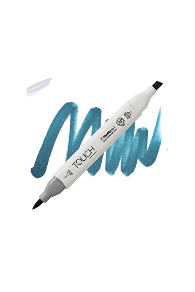 Shinhan Art Touch Twin Brush Pen : Double Sided Marker : B62 Marine Blue