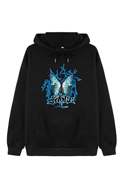 Deocept Hanorac oversize pentru damă cu imprimeu fluture - Sense